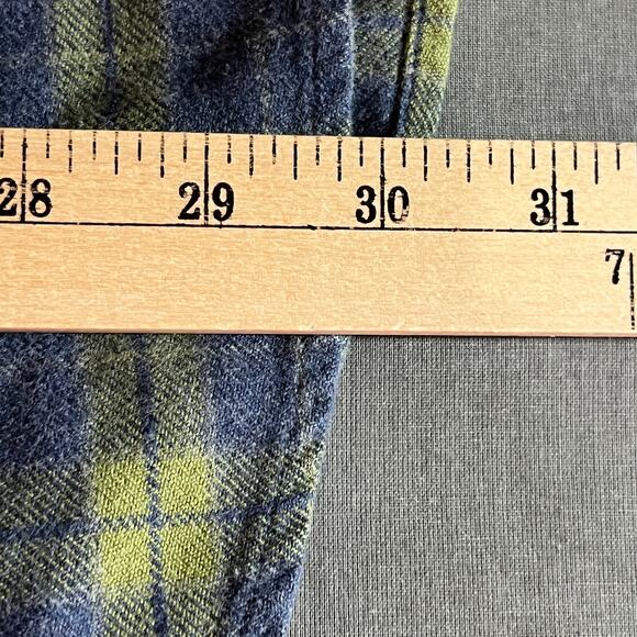 Orvis ShOrvisirt Mens XL Blue Yellow Plaid Flannel Button Down Long Sleeves Work - Picture 9 of 10